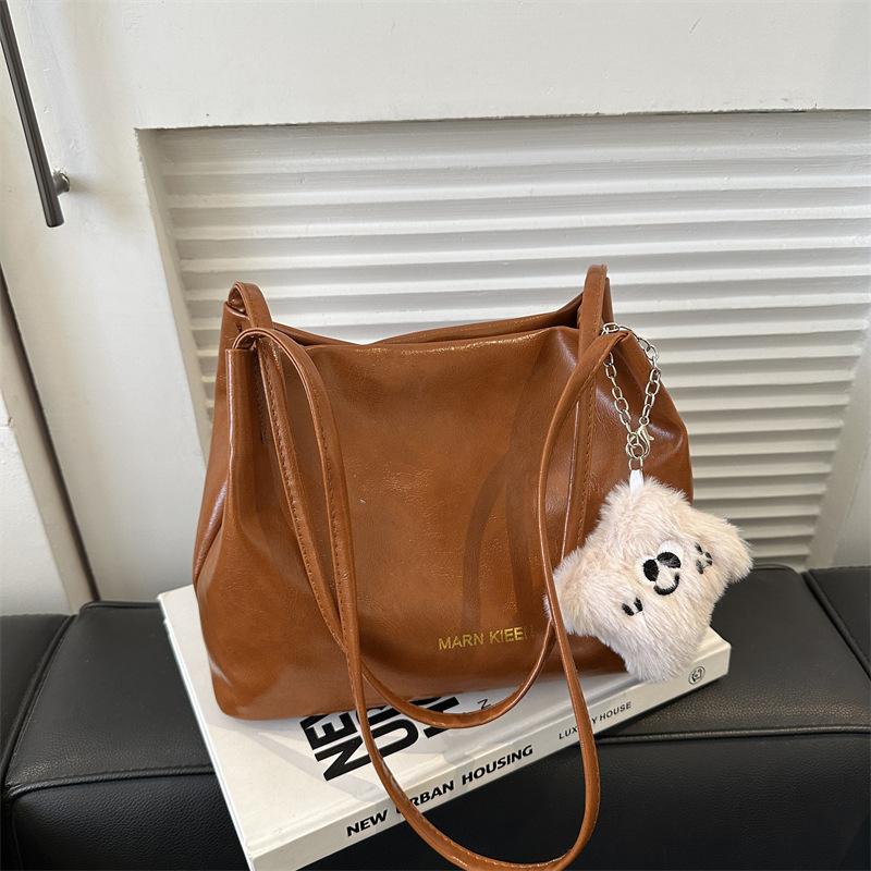 Retro Tote Bag Women's Bag New Trendy and Fashionable Large Capacity Handbag Casual Underarm Bag Simple Shoulder Bag