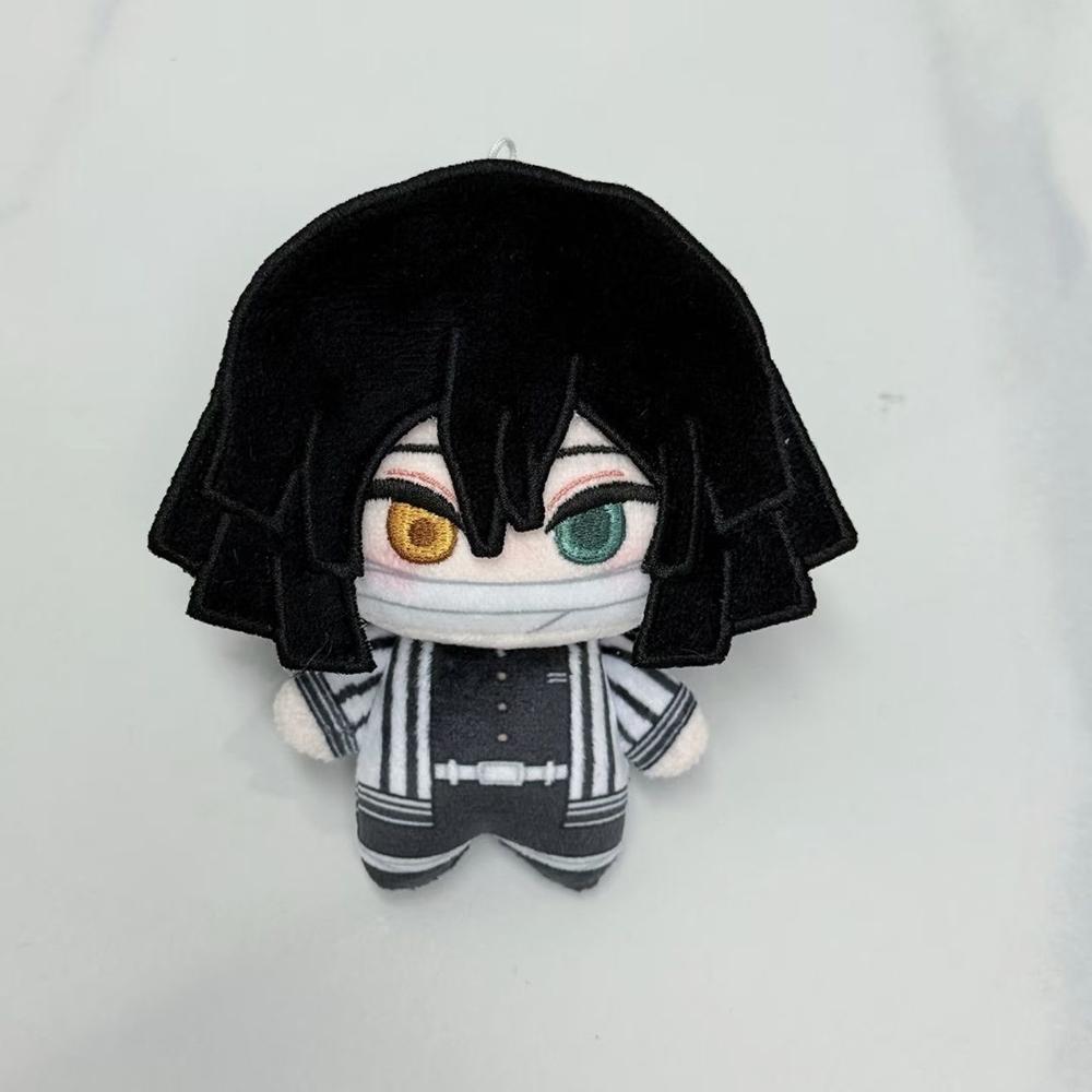 10Cm Iguro Obanai Plush Doll Pendant Mini Demon Slayer Obanai Iguro Stuffed Doll Keychain Plusie Toys Fans Birthday Gift