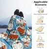 Doraemon Flannel Blanket, High quality Comfortable for All Seasons, Home Decor, Warmth and Comfort