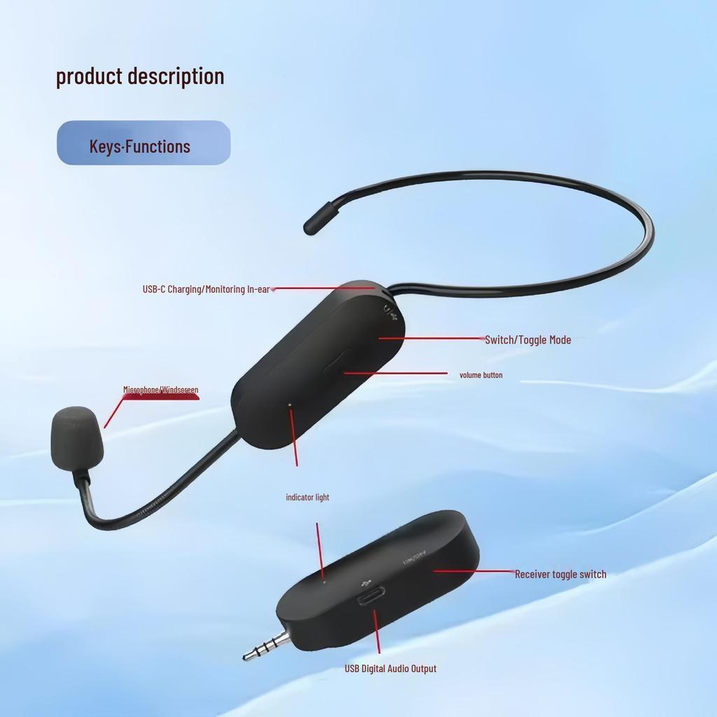 2.4G Wireless Bluetooth Speaker & Microphone for Teaching and Stage Performance