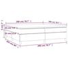 3144447 vidaXL Lit à sommier tapissier avec matelas Gris clair 200x200cm Tissu