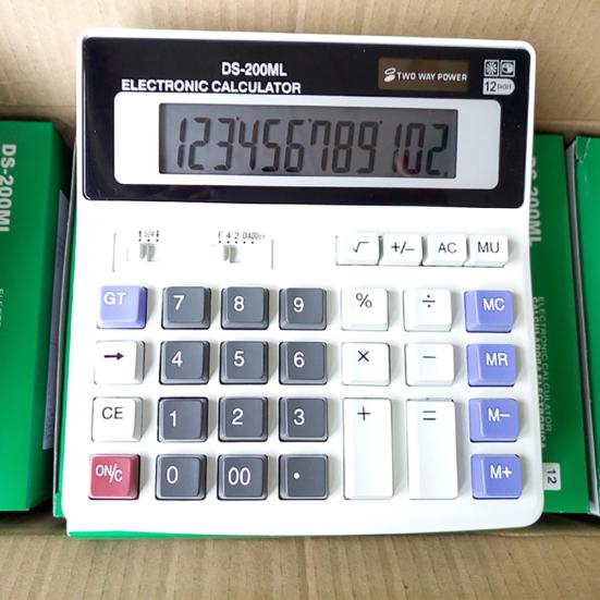 12 Digit Solar School Student Office Battery Power Desktop Electronic Calculator