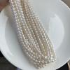 5-6mm Freshwater Pearl Necklace: Smooth, Bright, Fine Luster, Slight Blemishes - Perfect for DIY Jewelry Making.