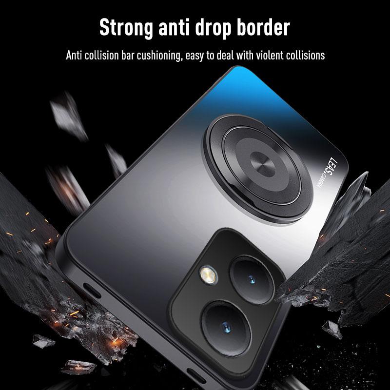 For Honor 400 200 100 90 70 50 Pro X9A X9B X9C X8B Magic 7 Lite Magnetic Ring Stand Back Phone Case Ring Lens Protective Cover