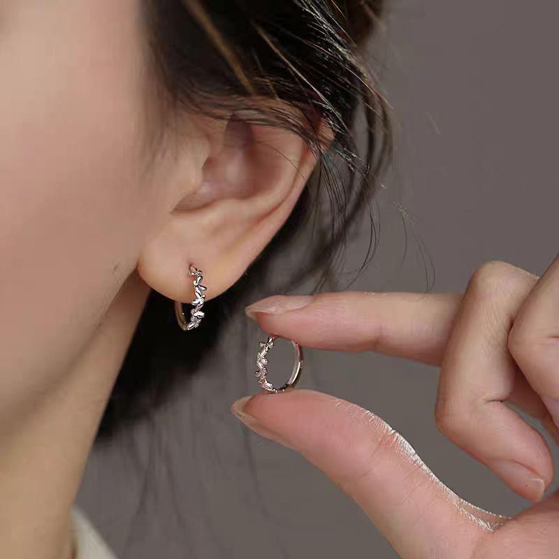 925 Sterling Silver Hoop Earrings: 2025 Modern Niche Design - Elegant & Luxurious for Women