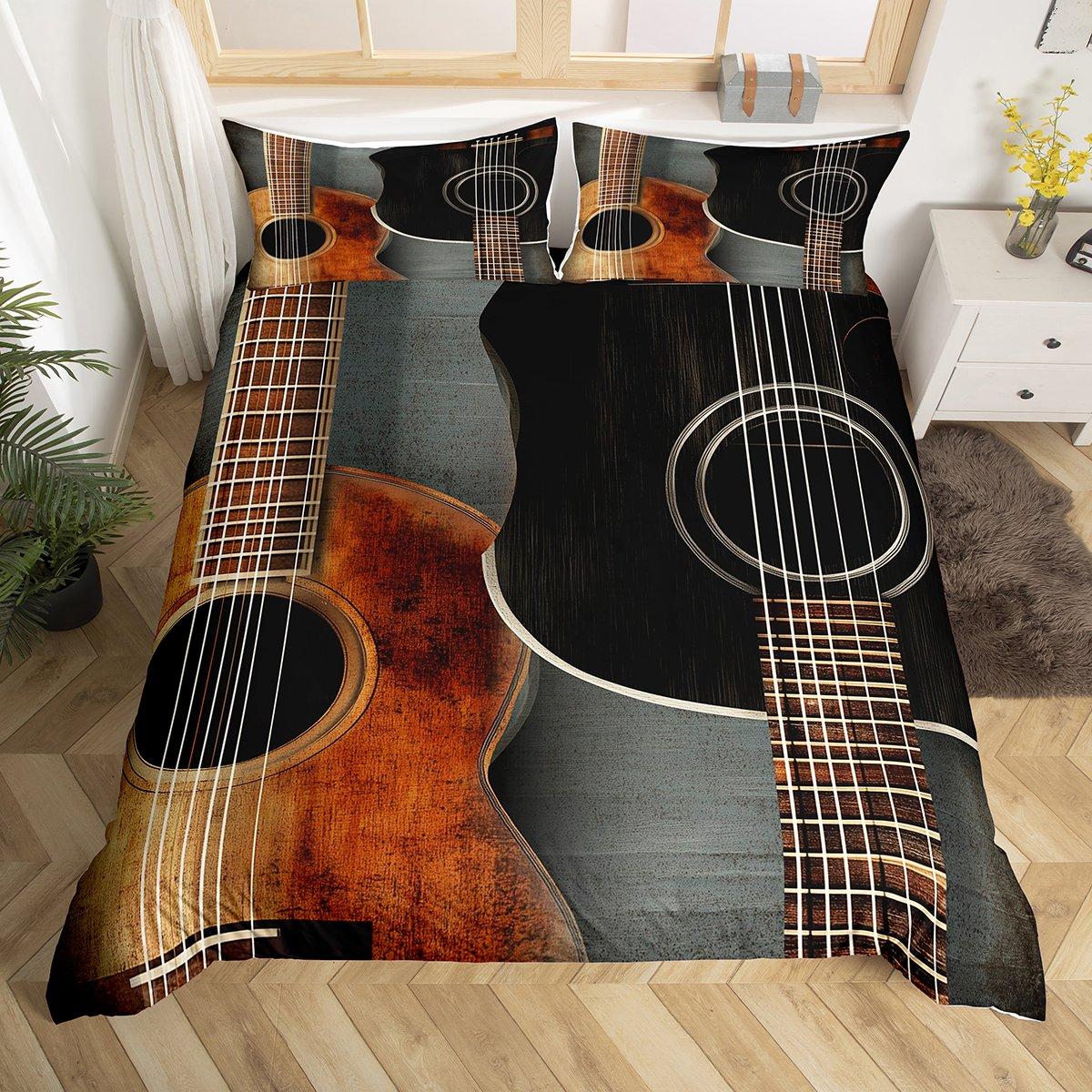 

Homewish Hip Hop Music Duvet Cover Set for Child,Black Blue Graffiti Bedding Set,Street Artwork Bed Set DE XS 100x135cm 2pcs&set