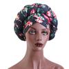 African Braided Headwrap High Skull Turban Cap Flower Printed Hijab Head Scarf for Music Festival Theme Event Oversized
