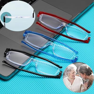 Men Women Fashion 360 Degree Rotation Foldable Anti Blue Light Reading Glasses Look Newspapers Folding Presbyopia Eyeglasses