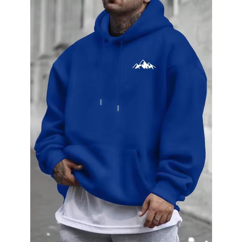 Men'S Casual Pink Hoodie with Fleece Lining Stylish Graphic Long Sleeve Regular Fit Casual Wear Hoodie Front Blend Hoodie