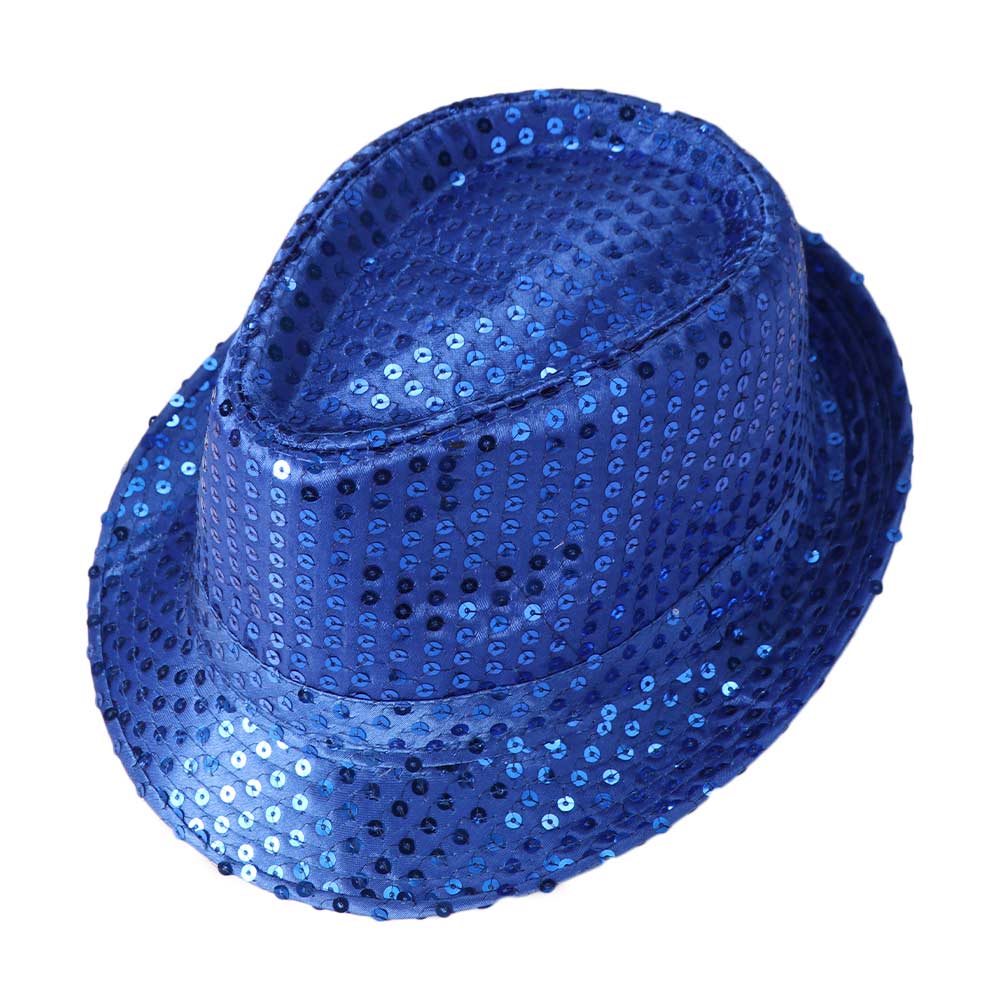 Street Dance Pailletten Pailletten Fedora Hut Brillante Perlenstickerei Tanz Jazzmütze 58cm/54cm Aufführung Glitzer Jazzhut Bühnenshow