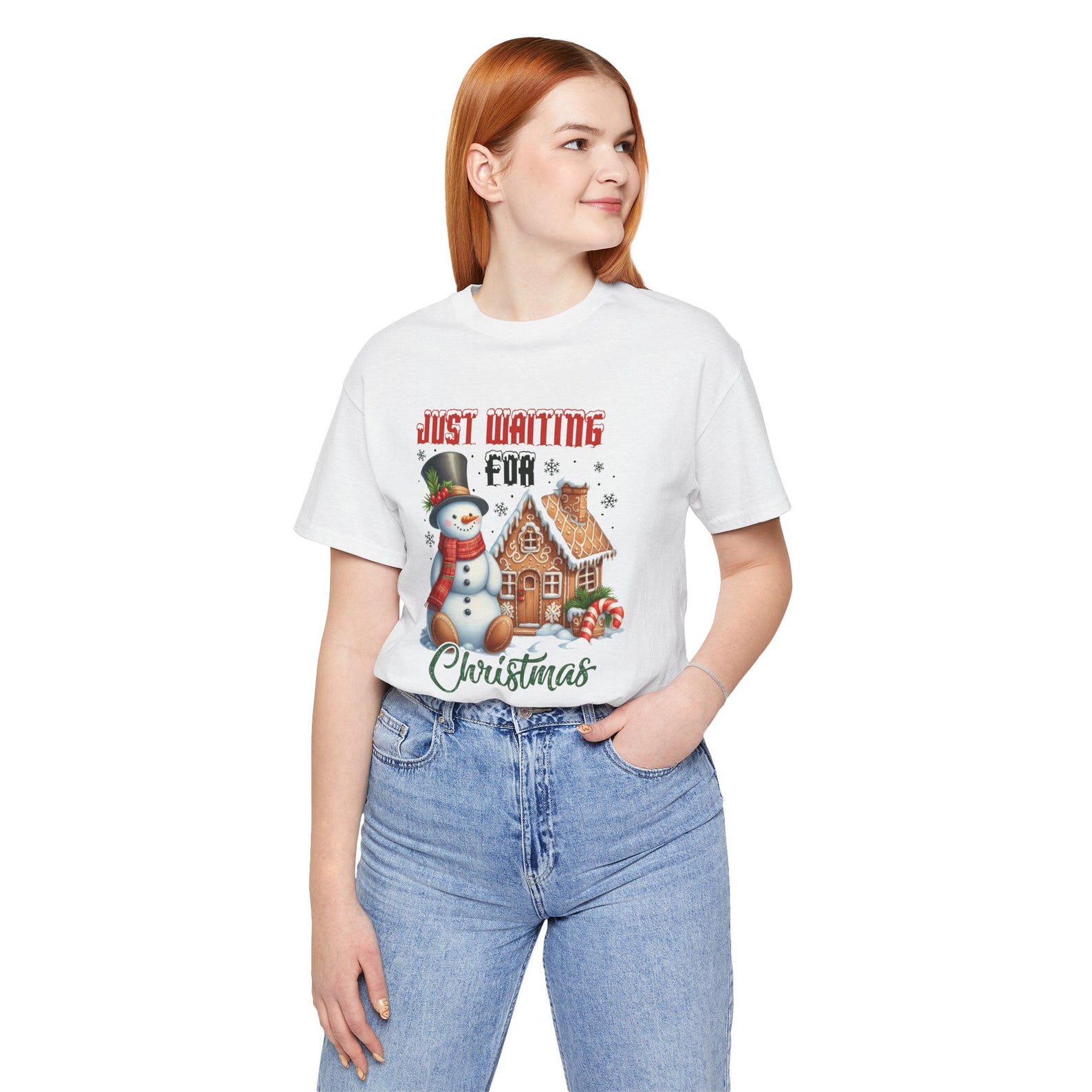 Christmas Waiting T-Shirt: Holiday Season Unisex Tee 4XL