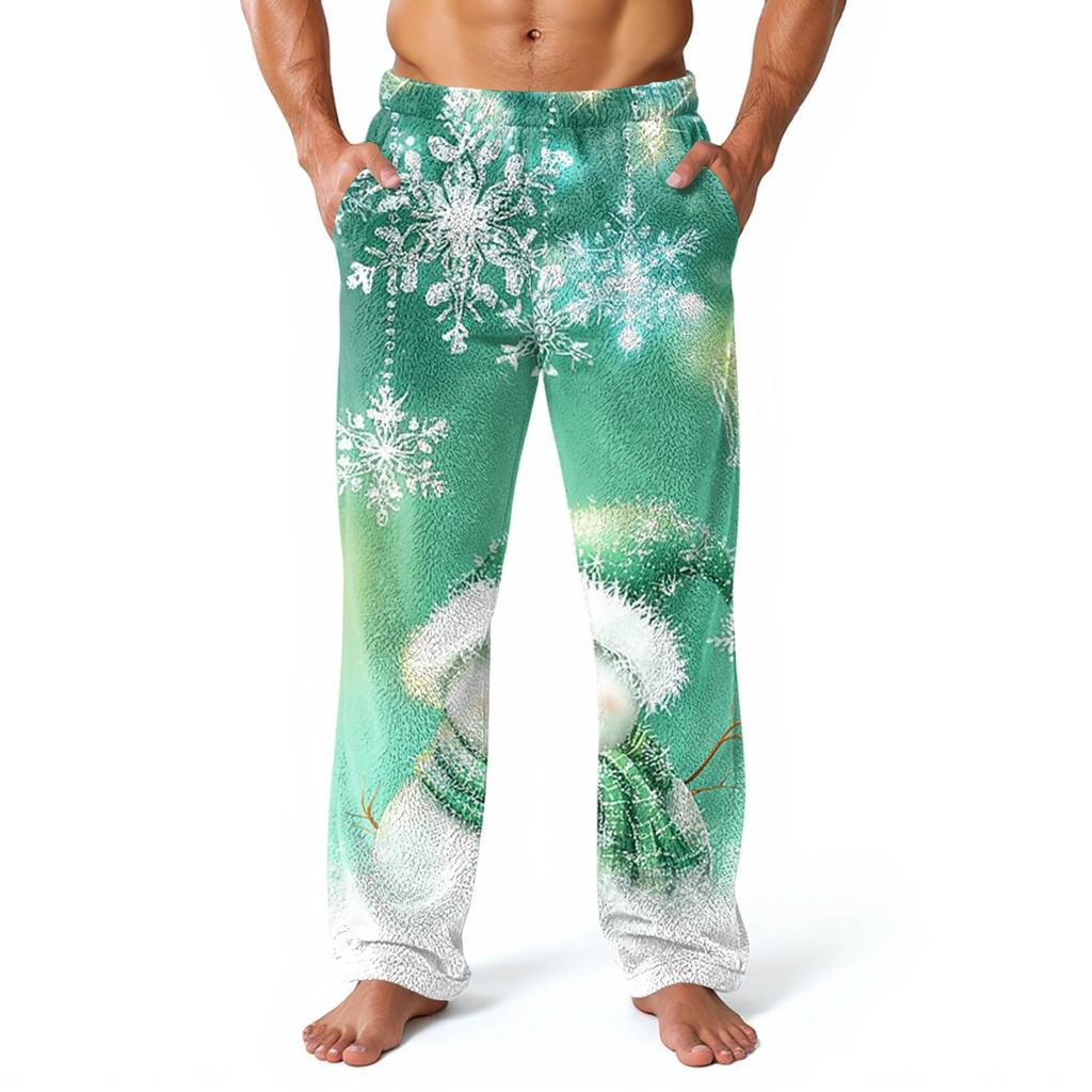Men's Allover Printed Home Pants Sleeping Pajama Pants Long Pants Pajama Pants