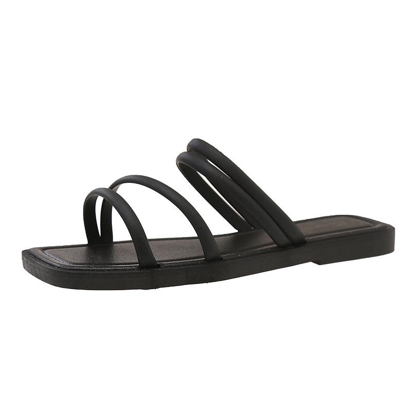 Flat-Soled French-Style Summer Slippers: Chic, One-Strap Sandals for Beach or Outdoor Wear, 2025 Trend.