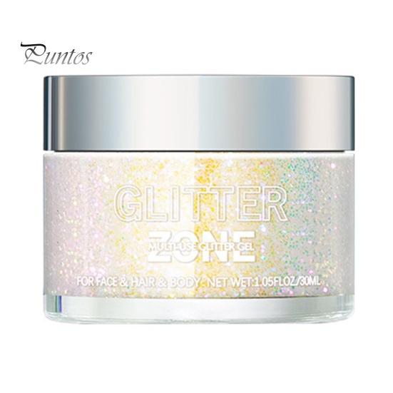 30g Mermaid Sequins Body Glitter Gel Body Face Eyeshadow Long Lasting Glitter Highlighting Gel Music Festival Party Carnival Sequins Gel