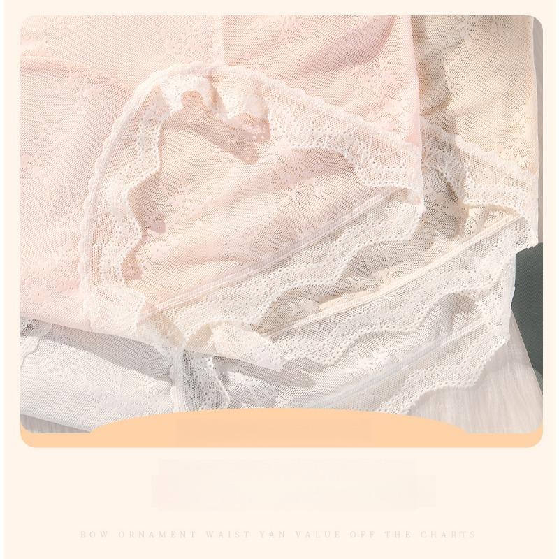 Pure Desire Kalhotky s vysokým pasem nadměrné velikosti Romantická krajka Prodloužený klín Trojúhelníkové dámské kalhotky