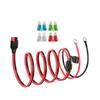 Anderson Connector To O Ring Terminal 10AWG Battery Connector Cable With 5 Fuse For Automotive Portable Power Station Solar Generators(5FT)