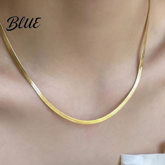 Lightweight Necklace Women Snake Bone Chain No Pendant Two Color