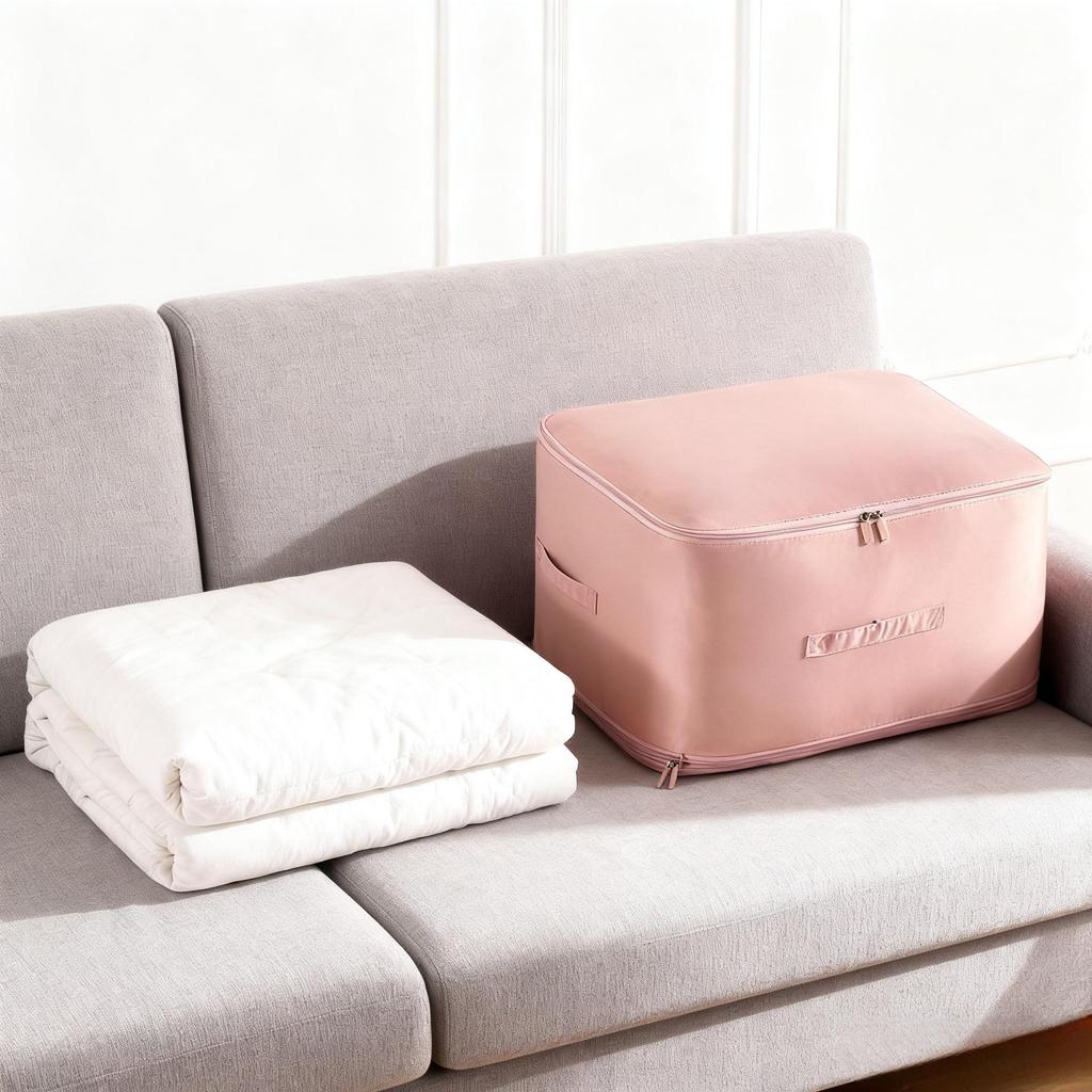 Large Capacity Compressible Storage Bag for Quilts and Jackets