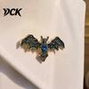 Punk Style Animal Badge Halloween Rhinestone Bat Brooch, Retro Gothic Shaped Lapel Brooch Pin Pin, Jewelry Accessory for Clothing Bags Scarves