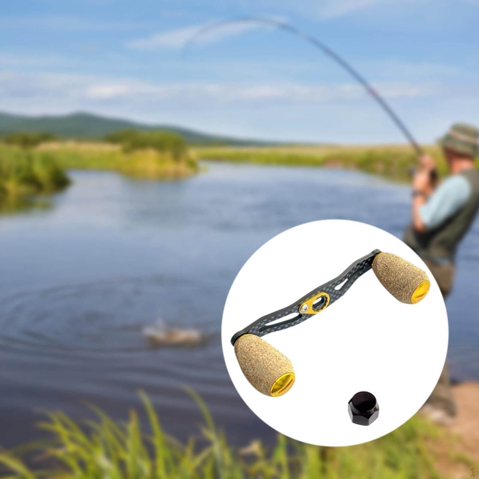 

Ручка рыболовной катушки из углеродного волокна с ручкой управления для наживок золотистый