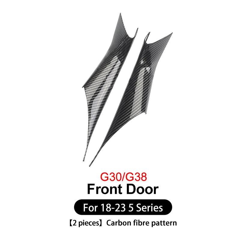 BWZ1 2026 Car Sticker 2PCS Car Inner Door Pull Handle Panel Pull Trim Covers Auto Accessories Fit For BMW 5 Series G30 G38 2018-2023