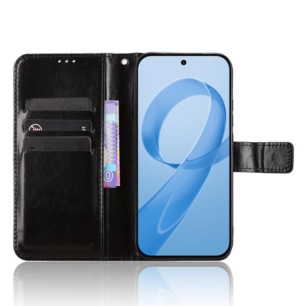 Flip Case for Xiaomi Poco F8 Pro, Crazy Horse Wallet, Black
