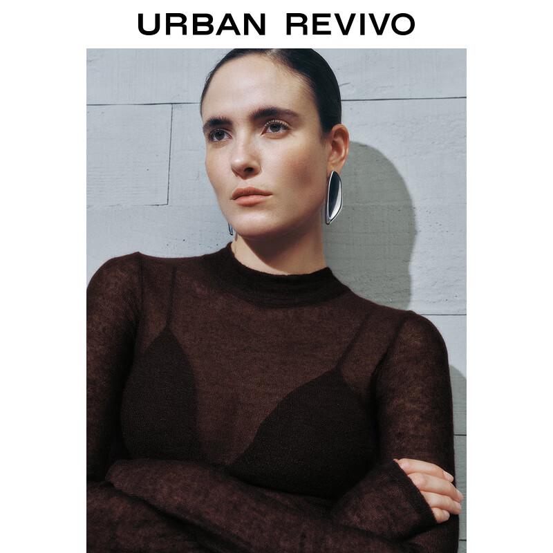 UR 2025 Spring Women's Asymmetric Knit Sweater