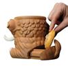 Ice Cream Cup Comfortable Mammoth Ice Cream Holder with Built-In Spoon Trough Fits Standard Ice Cream Cups Gift for Ice Cream Lovers