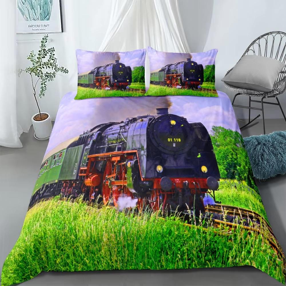 Flying Scotsman Train Duvet Cover Set UK Single Double Queen US Twin Full King Size Among Bed Linen Set