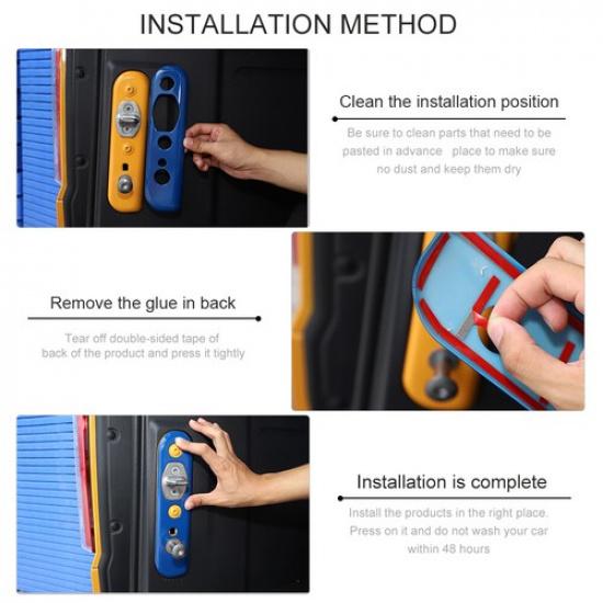 Interior Tailgate Trunk Door Lock Panel Cover Trim Blue For Ford Bronco +