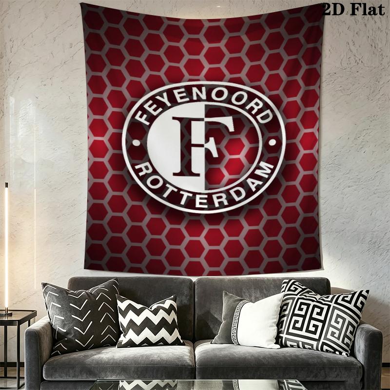 Feyenoord Wandkleed Esthetisch Wandkleed Bedrukt Stof Deken Decoratieve Wandkleden voor Slaapkamer Woonkamer Huisdecoratie