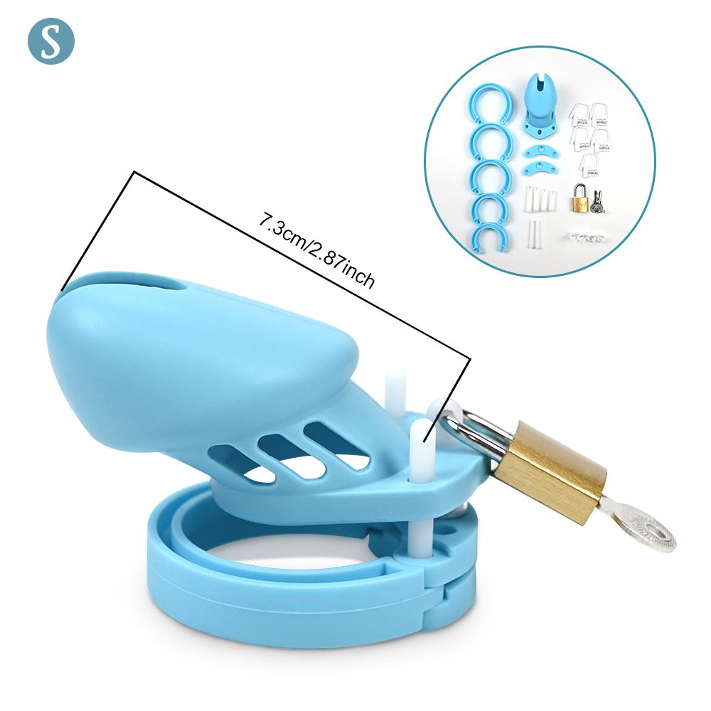 Male Chastity Cage Penis Lock With Lock Key Virginity For Men Breathable Cock Ring Men'S Cb Cock Cage Sm Urethra Lock Device Toy