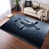 Night Stadium Dynamic Football Tackle Match Player Scene Non Slip Area Rug Washable Sports Fan Living Bedroom Game Room Decor Floor Carpet