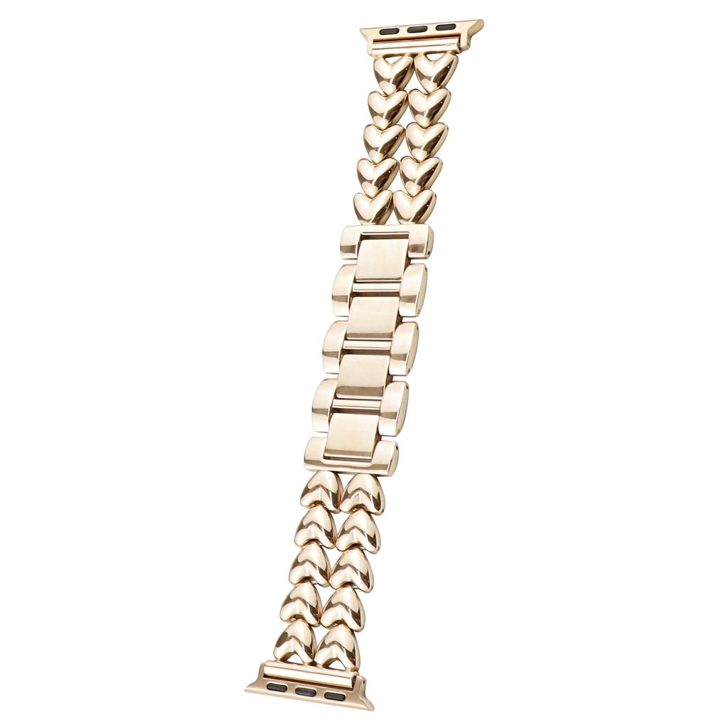 For Apple Watch 10 46mm/Ultra 2/Ultra 49mm/9 8 7 45mm/SE (2023) SE (2022) SE 6 5 4 44mm/3 2 1 42mm Stainless Steel Heart Watch Band