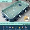 Blue No-Installation Inflatable-Free Family Swimming Pool for Outdoor Home Use - Ready for Immediate Use