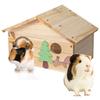 Wooden Guinea Pig House 40 X 24 Cm Safe For Animals