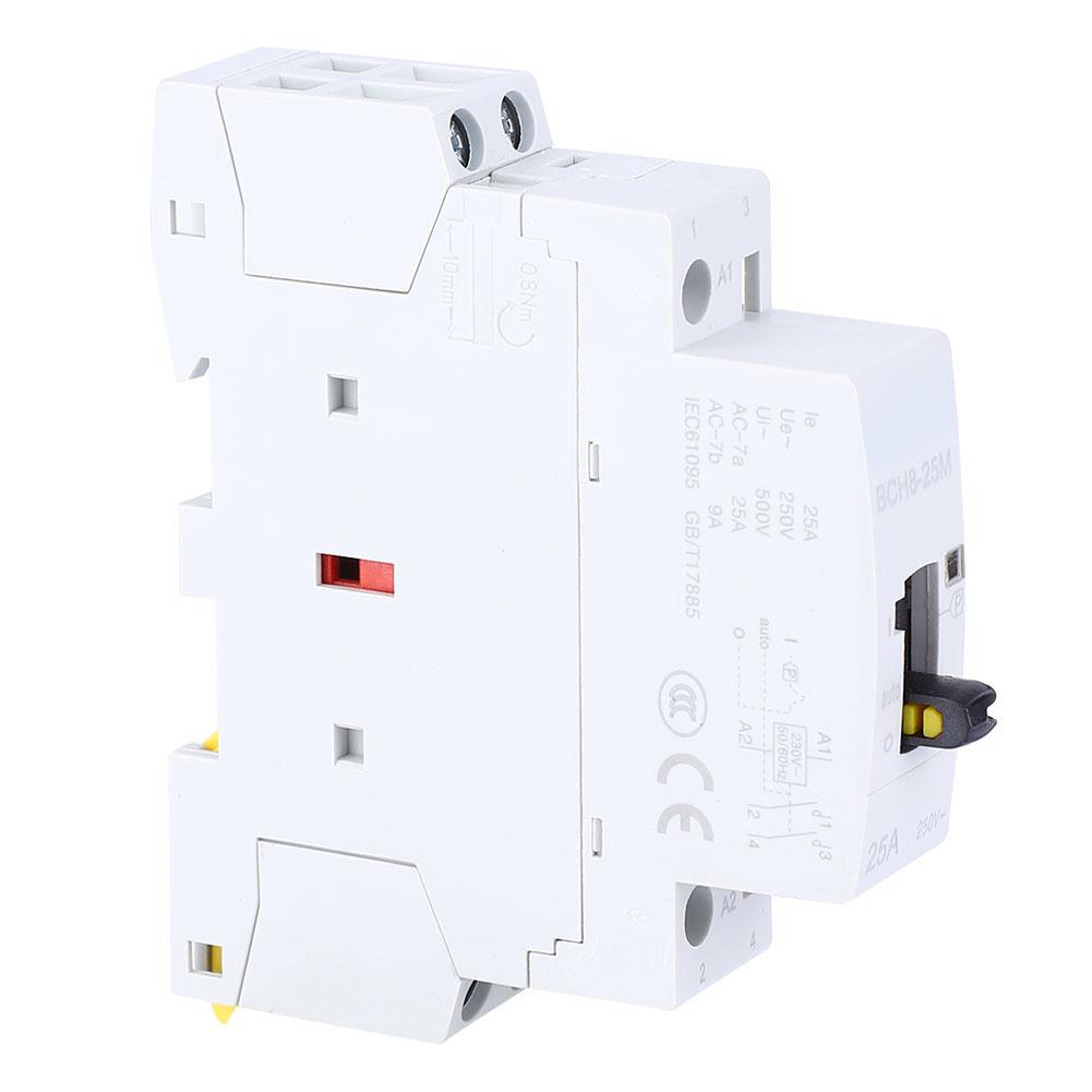 2P25A Household AC Modular Contactor with Manual Control Function 230V 5060Hz(2NO)
