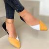 Shoes for Women 2026 Brand Slip On Women's Flats Autumn Pointed Toe Mixed Colors Flock Shallow Mouth Low-heeled Shoes Women