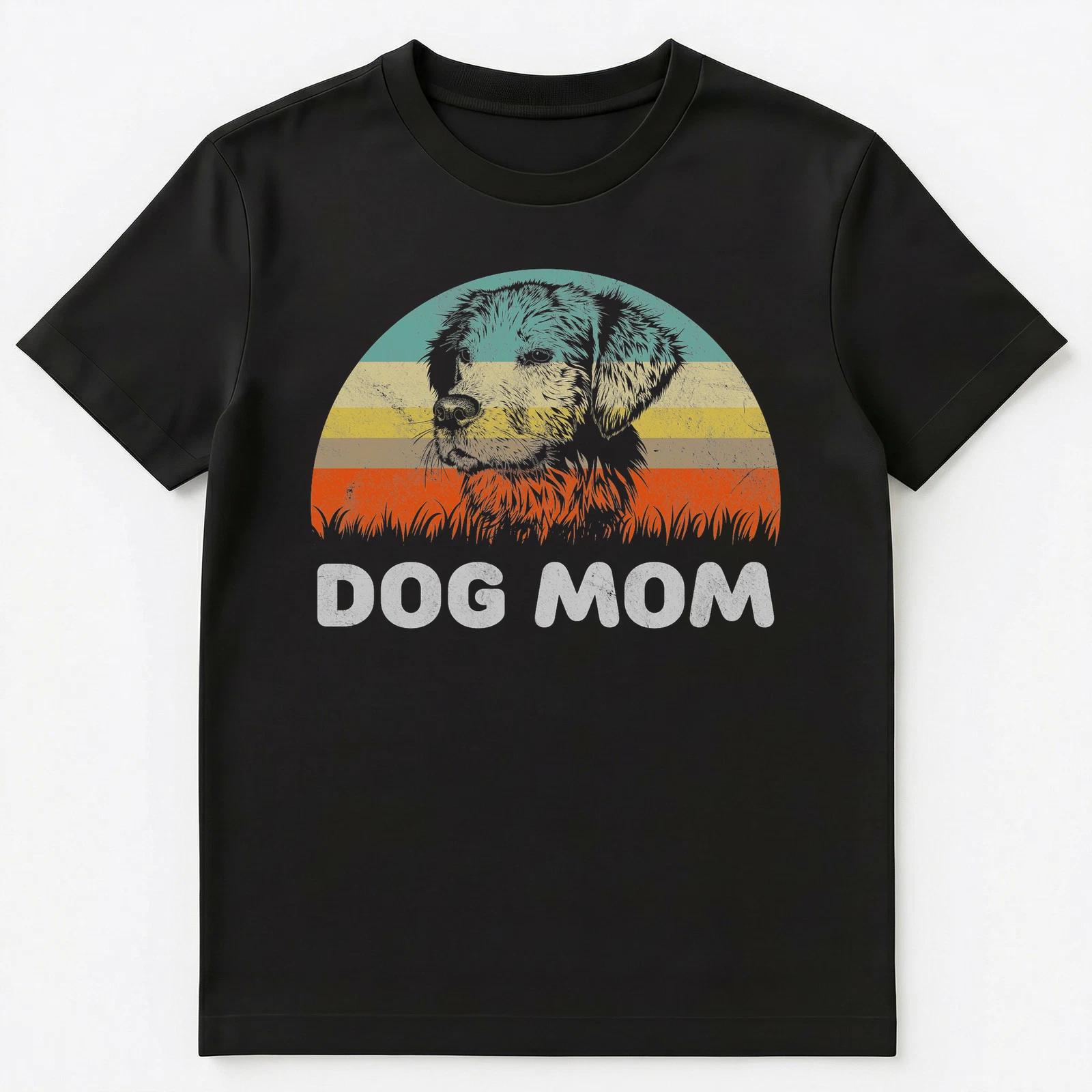 

Retro Style Dog Mom T Shirt Gift For Dog Lover Unisex T-Shirt L