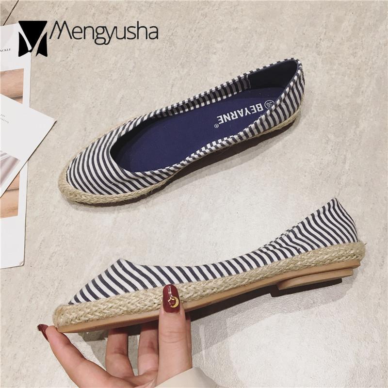 Лоферы из холста в полоску из пеньковой ткани с мягкой подошвой — фото 5