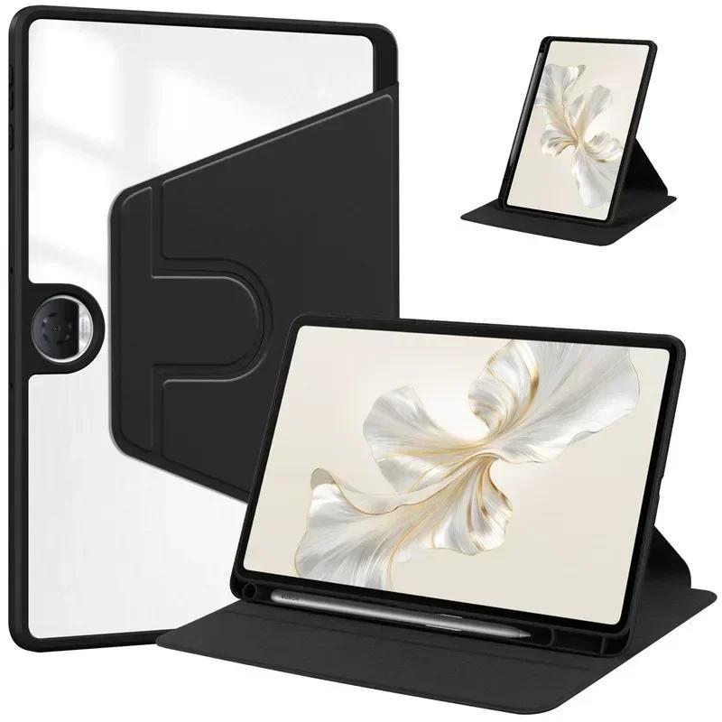 Pour Oneplus Pad GO 11.4 , OPPO PAD NEO Air 2 11.4 Housse de Protection antichoc en Acrylique 360° Rotative Étui de Tablette Luxe en Cuir à Rabat OPPO Pad Air2 11.4 noir