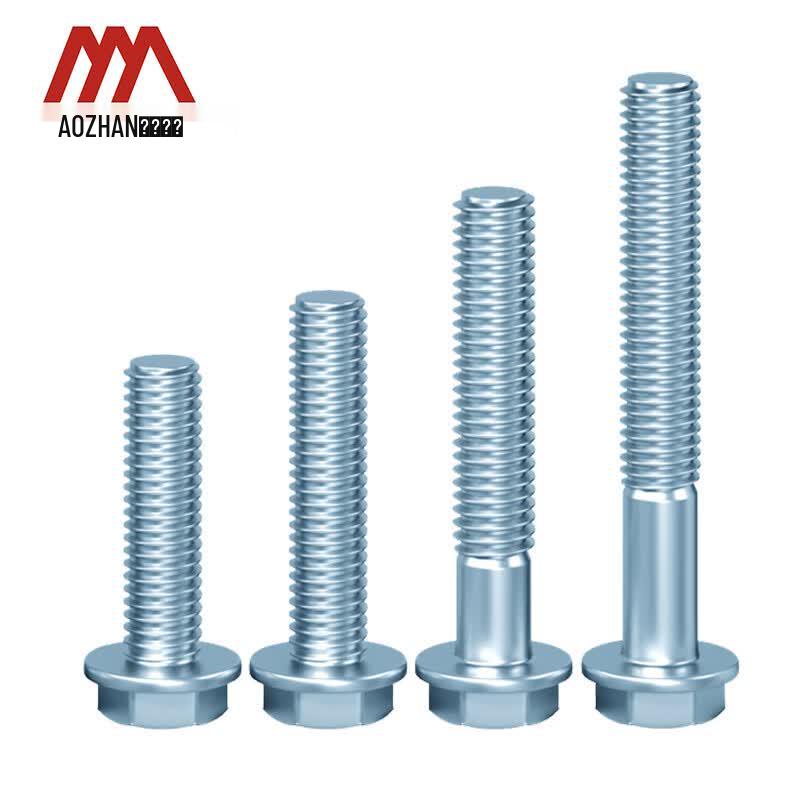Aozhan Industrial GB5787 Carbon Steel Zinc Plated Hex Flange Bolts
