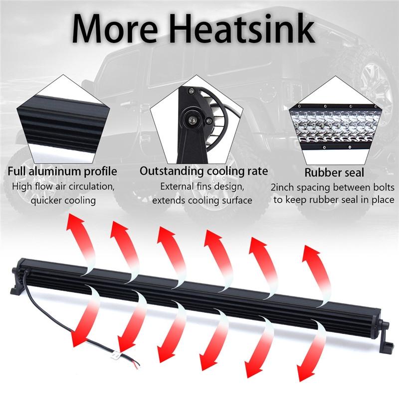 42inches LED light bar 1080W Led Work Light 198LED 12v 24v Spot Flood Combo LED Bar Offroad for Truck 4x4 4WD ATV Barra