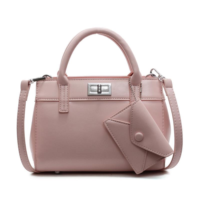 Retro Fashion Hand Carry Platinum Bag Women's New Sweet Solid Color Shoulder Bag Commuter Messenger Bag
