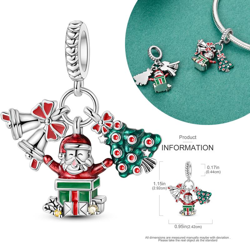 Copper Charms Winter Series Beads Snowman Penguin Pendant Fit Women Original Bracelet Christmas Diy Jewelry Dangle