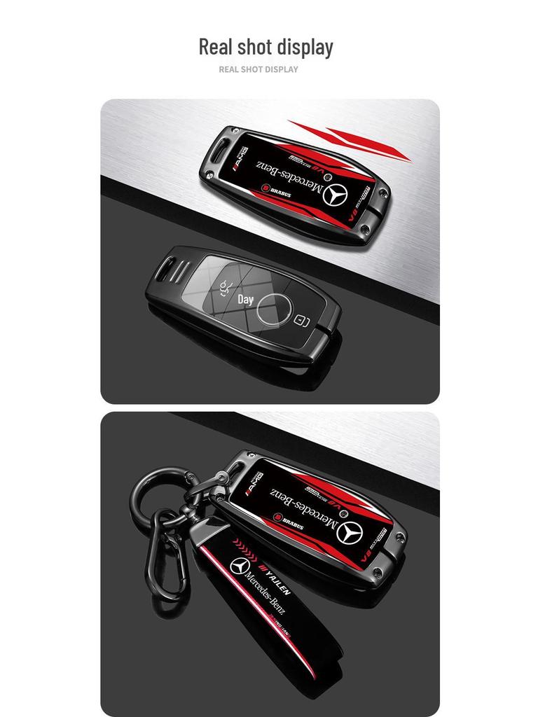 Compatible Mercedes Key Case for E300L, C260L, A200L, GLC, GLA200, GLE35