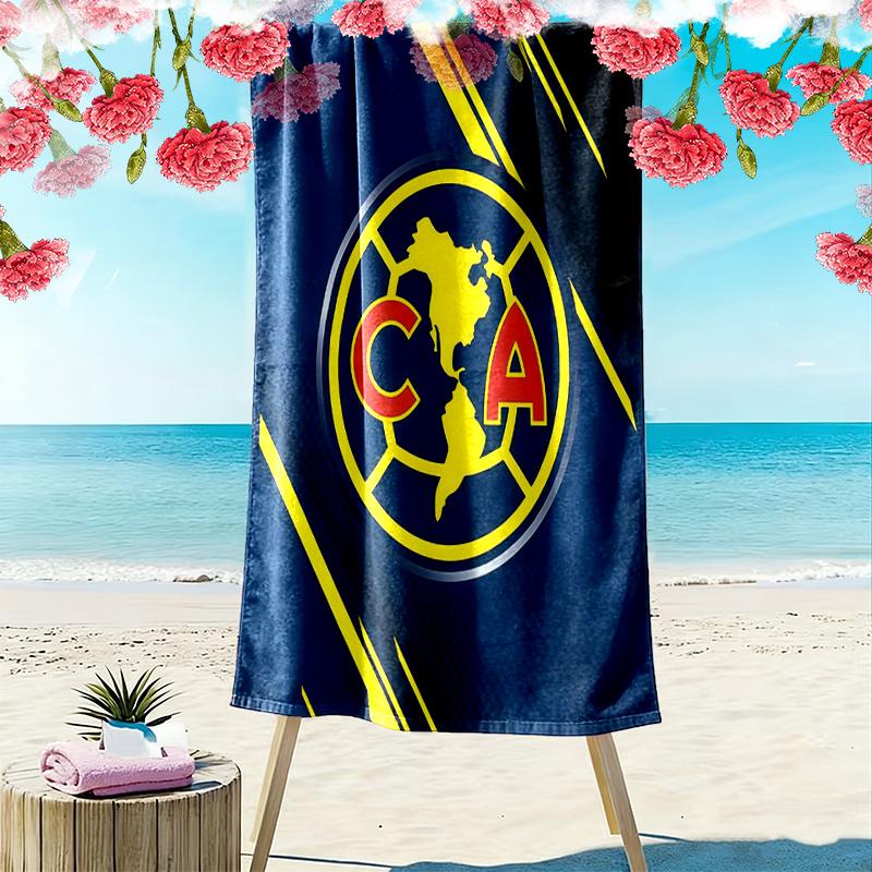 Club America Print Beach Towel, Large Soft Quick Dry Towel for Beach Camping Swimming