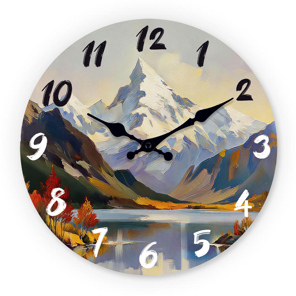 Landscape-Themed High-Standard-Quality Wooden High-Quality Wall High-Quality Clock 10-16Inch High-Quality Silent High-Quality Wall High-Quality