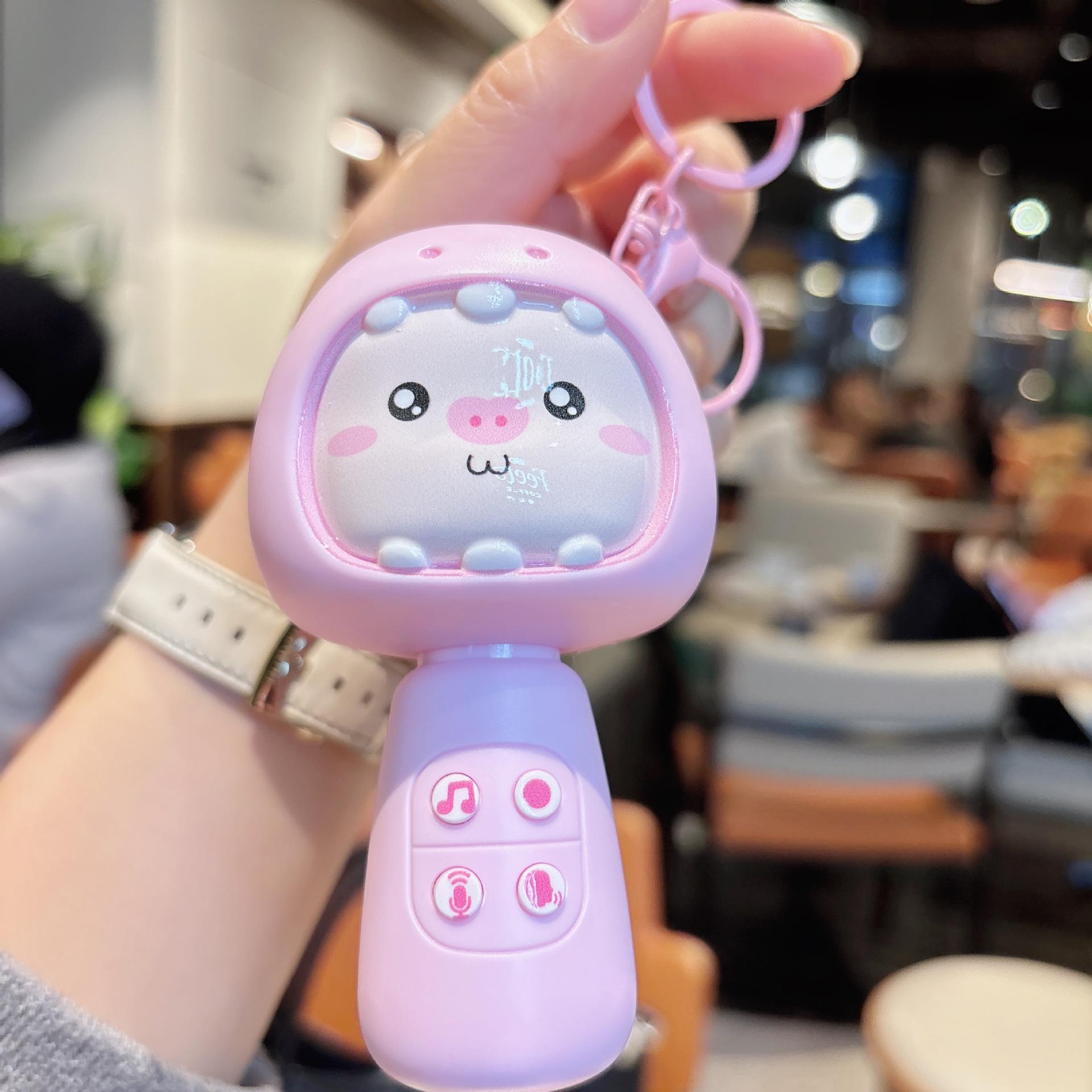 

Adorable Cartoon Microphone Keychain: Mini Music Toy & Child s Bag Charm
