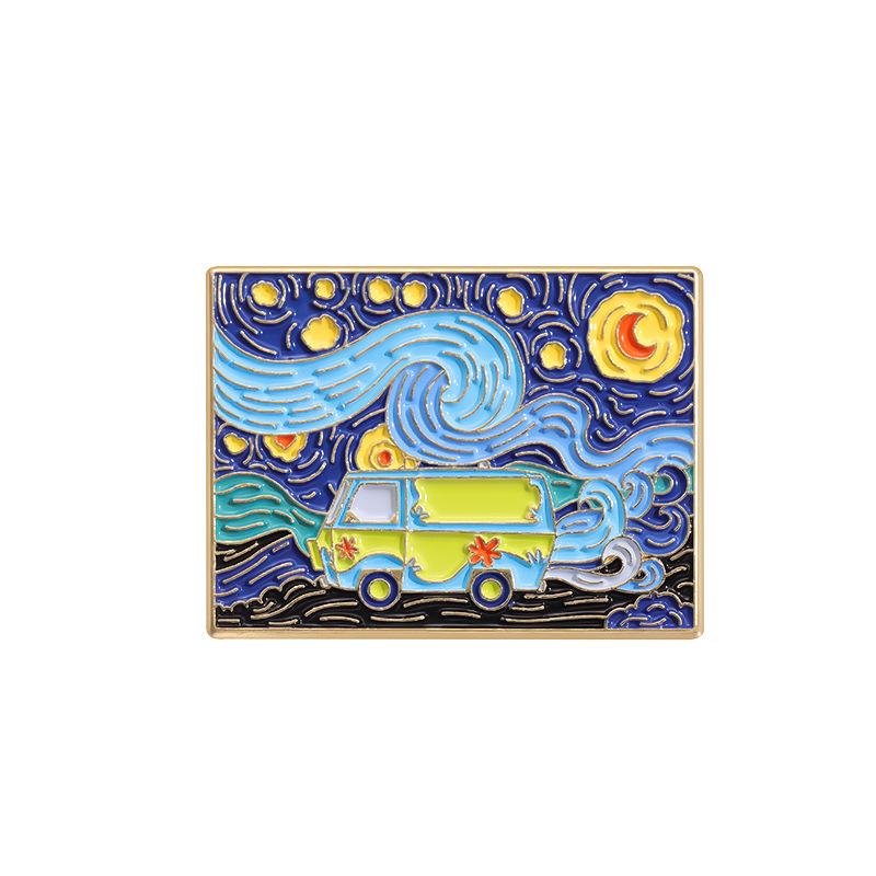

And Sun Playful Moon Cartoon Brooch In Enamel Finish Ideal For Both Men And Accessories Women QHXZ2282